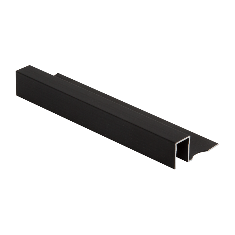 Square Edge Smart Brushed Black Tile Trim TDP By Gensis Premium Tile Trim